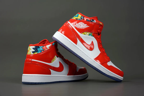 Jordan 1 Mid Barcelona Sweater Red Patent - 80144resell