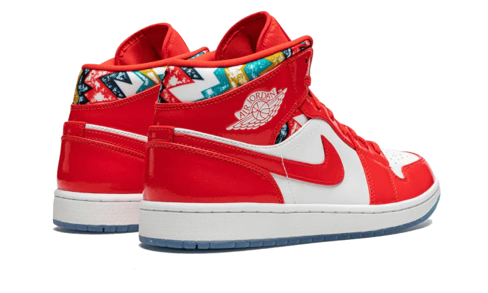 Jordan 1 Mid Barcelona Sweater Red Patent - 80144resell